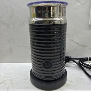 Nespresso Aeroccino 3 Milk Frother Model 3694 Black w/ Base Whisk & Lid Complete